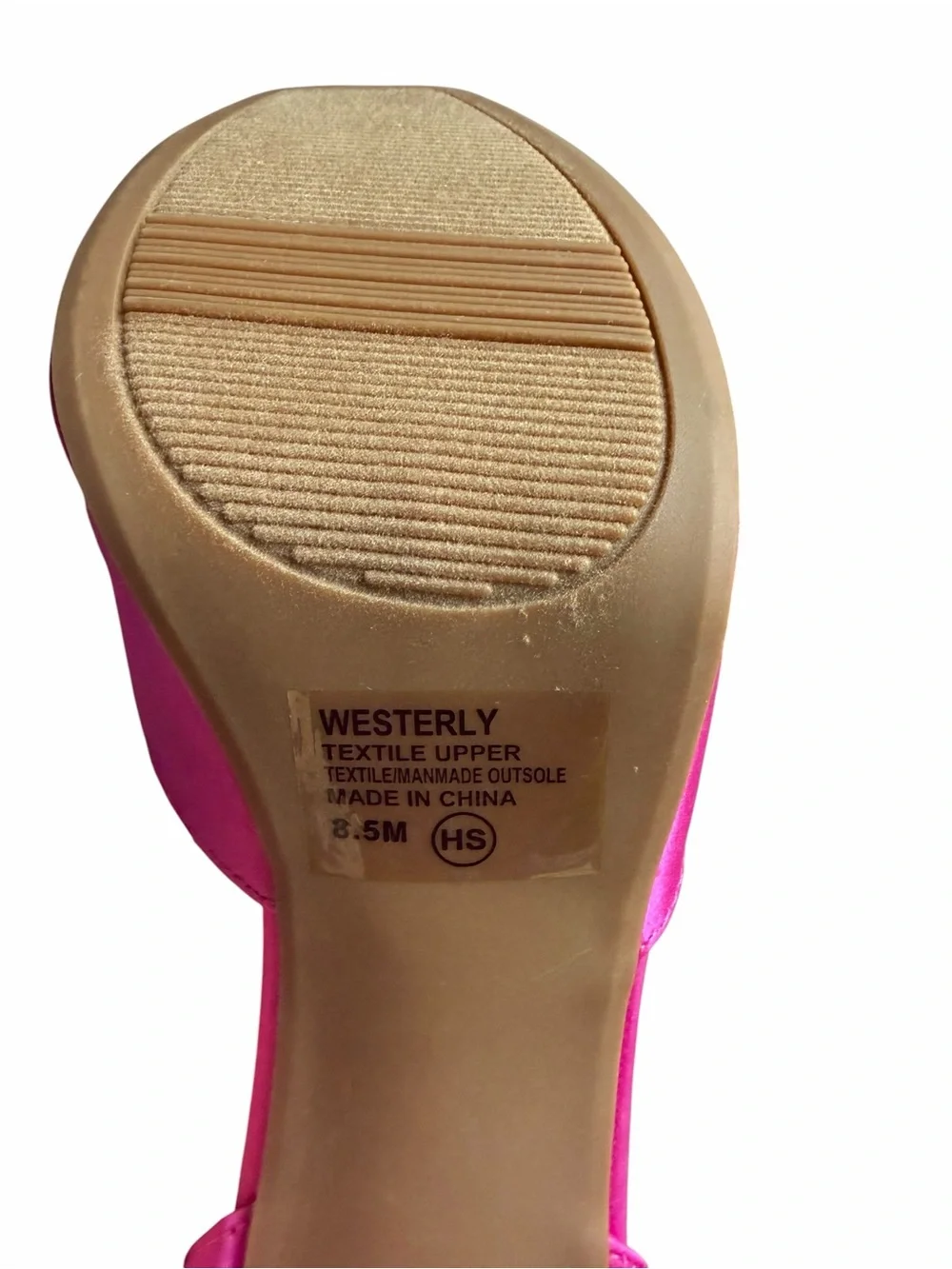 NWT Pop “Westerly” Hot Pink Poly Satin Upper 2” Chunky Block Heels